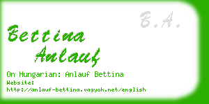 bettina anlauf business card